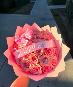 25 pink rose bouquet