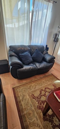 Lether sofa 5ft 6" long  × 3ft 8"wide
