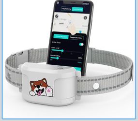 GPS Dog Fence, Wireless Training Collar- No Subscription Required, Customizable Boundaries via App 3280 FT, IPX7 Waterproof Rechargeable Collar, Smart