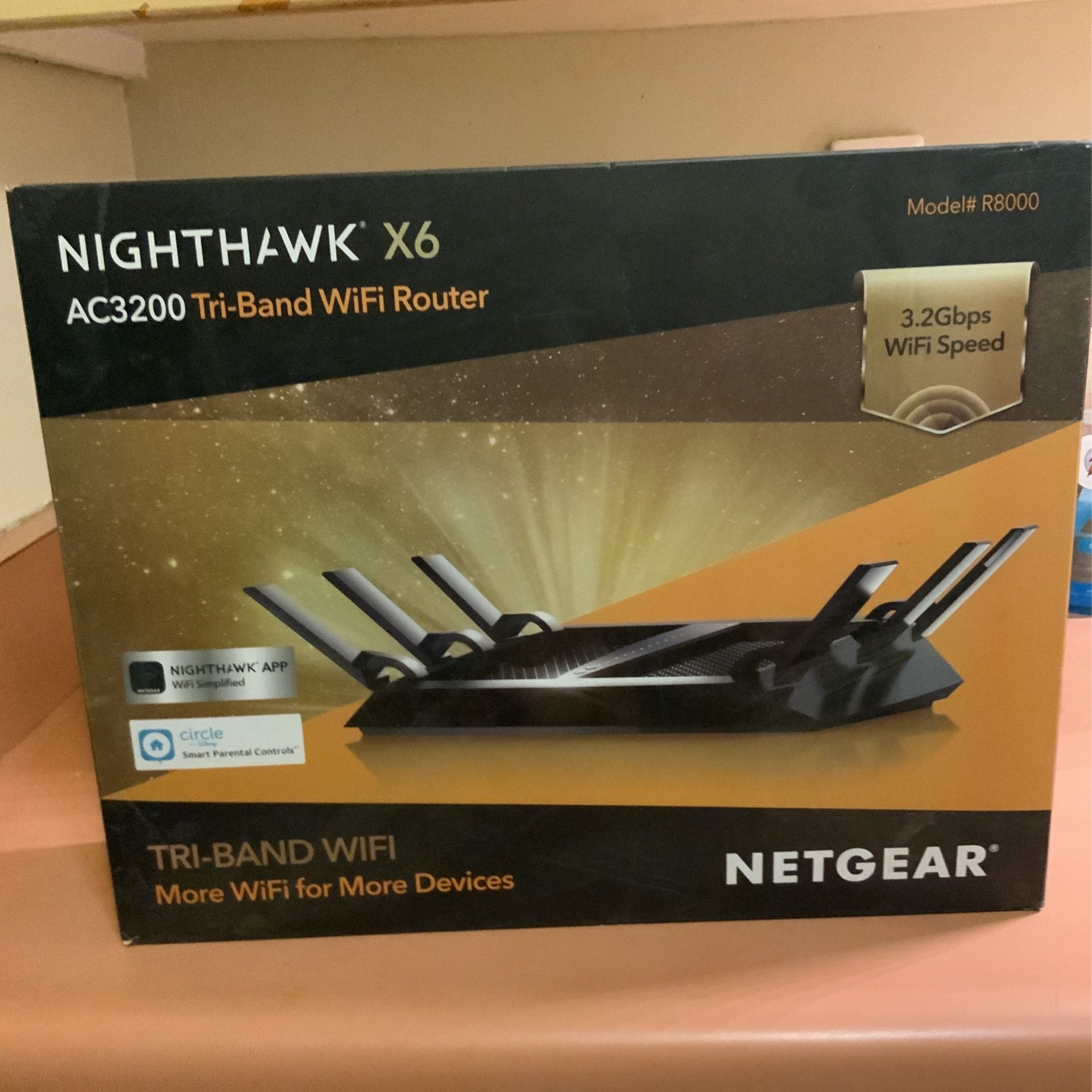 NIGHTHAWK X6 AC3200 Model# R8000TRI-BRAND WiFi Router