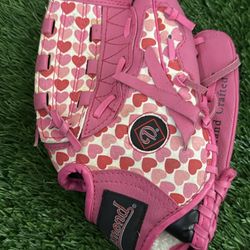 Pink baseball glove
