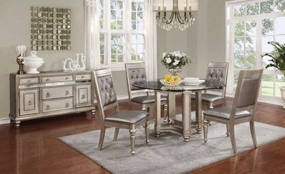 Modern Dining Table & Chairs Take It Home Now With $39 Down Only