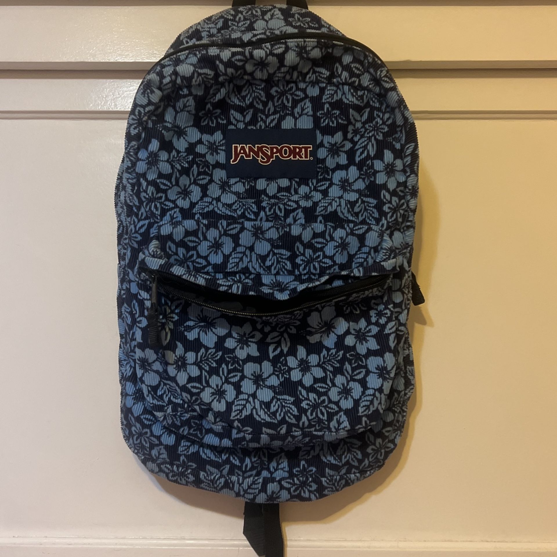 Jansport Blue Floral Design Bacpack
