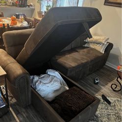 Sectional Couch With Queen Bed
