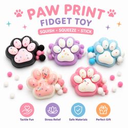 Super-Sticky Paw Squishy – The Ultimate Sensory Squeeze! 1 pc