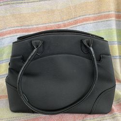 Womens Bueno Black Leather Strap Vintage Hobo Bag Purse Tote