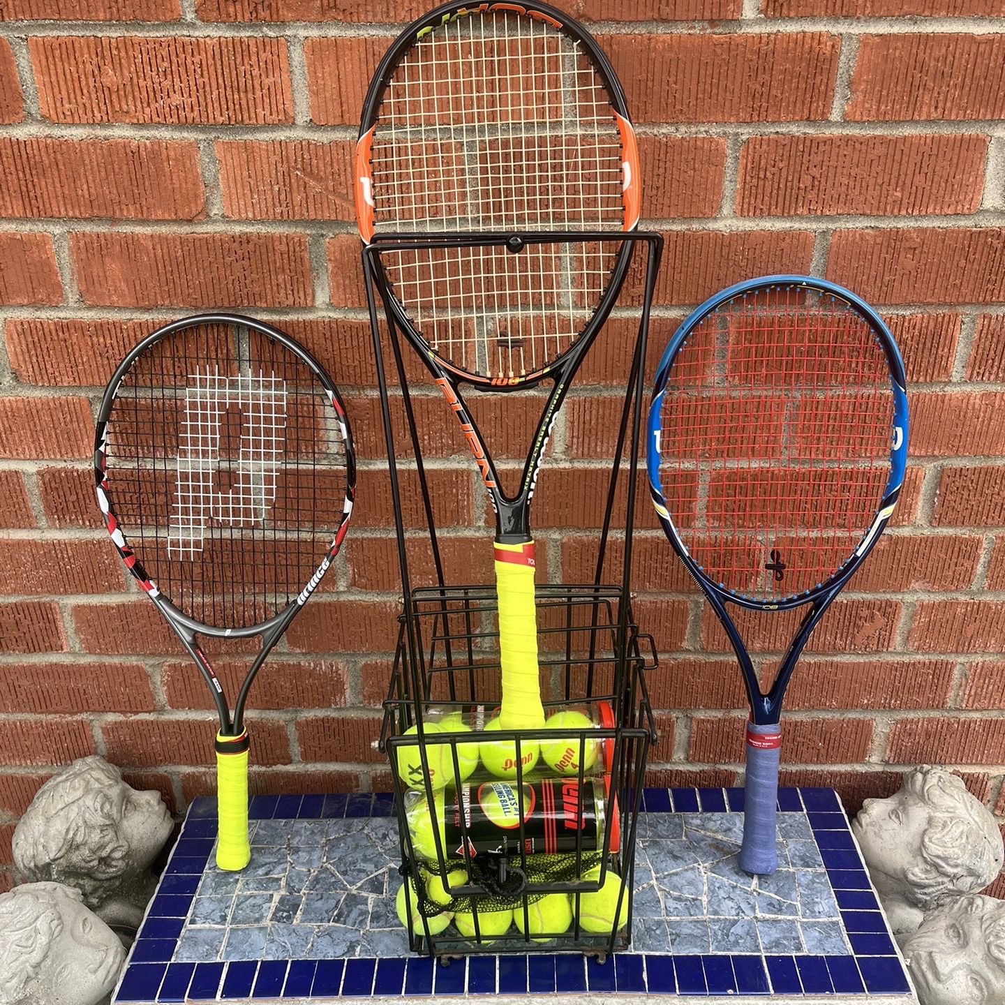 Tennis Rackets Hopper And Balls $150