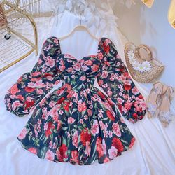 Chiffon Long Sleeve Summer Fairy Mini Dress / Small- Medium Available 