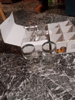 Set Of Six Wine Glasses New