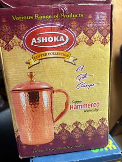 Ashoka Copper Hammered Water Jug