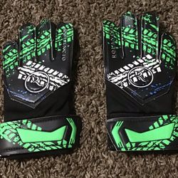 Rolanicio Goalie Gloves | Kids Goalkeeper Gloves with Dual Wrist Protection | Soccer Gloves Non Slip Latex Material | Breathable Youth Goalie Gloves