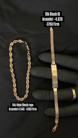 14k and 10k gold bracelets
