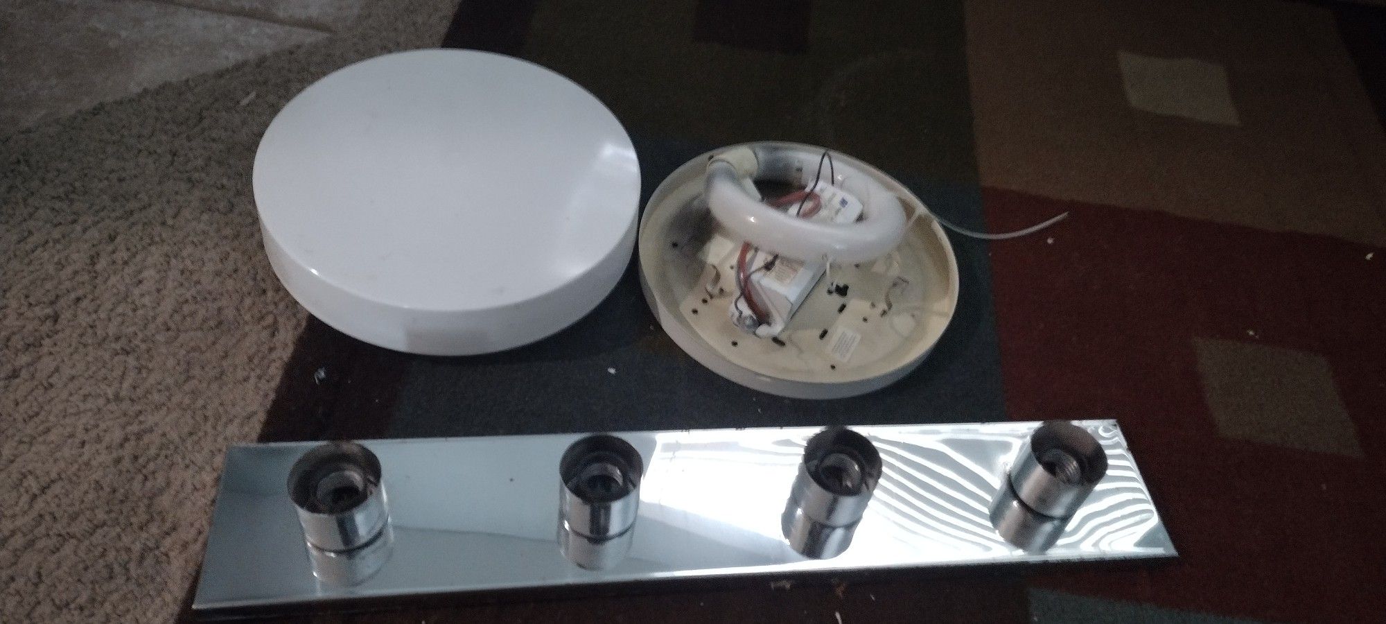 Three Bathroom Light Fixtures Just Need Bulbs They Work Fine I Just Replaced Them