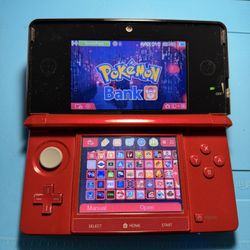 Nintendo Red 3DS - Custom Setup - 16GB 