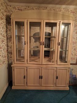 Large Lighted China Cabinet