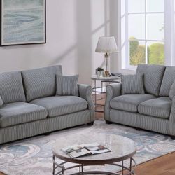 2 Pc Sofa And Loveseat Set 
