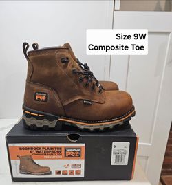Timberlands Pro Boondock Composite Toe Work Boots Size 9W