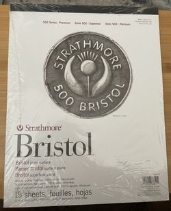 Strathmore 500 Bristol Plate Pad - 11” x 14”, 2-Ply, 15 sheets