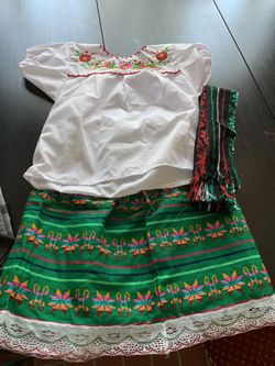 Kids cinco de Mayo dress sz6 new