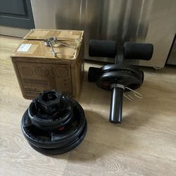 barbell weight and Tib Bar