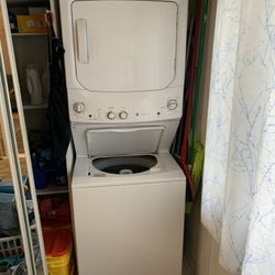 Ge stackable washer and dryer model gud27essmww deals