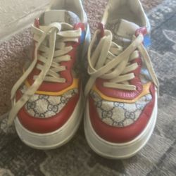 Gucci Multicolor Leather and GG Supreme Canvas Chunky B Sneakers