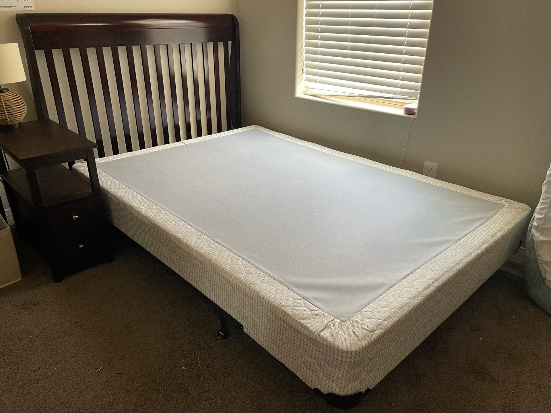Bed frame, Headboard, Two Night Stands