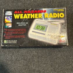 All hazards, weather radio brand new