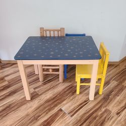 Hand painted kids table and chairs