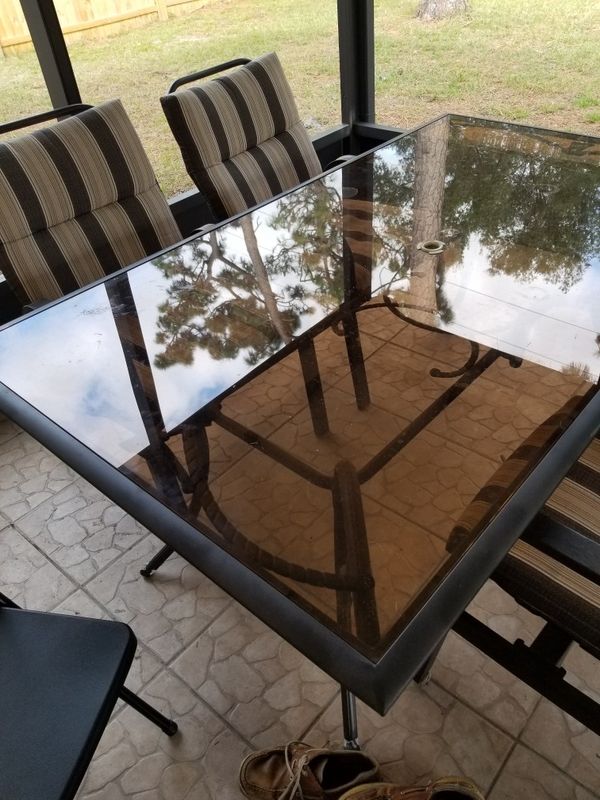Glass Patio Table 6 Chairs for Sale in Alafaya, FL - OfferUp