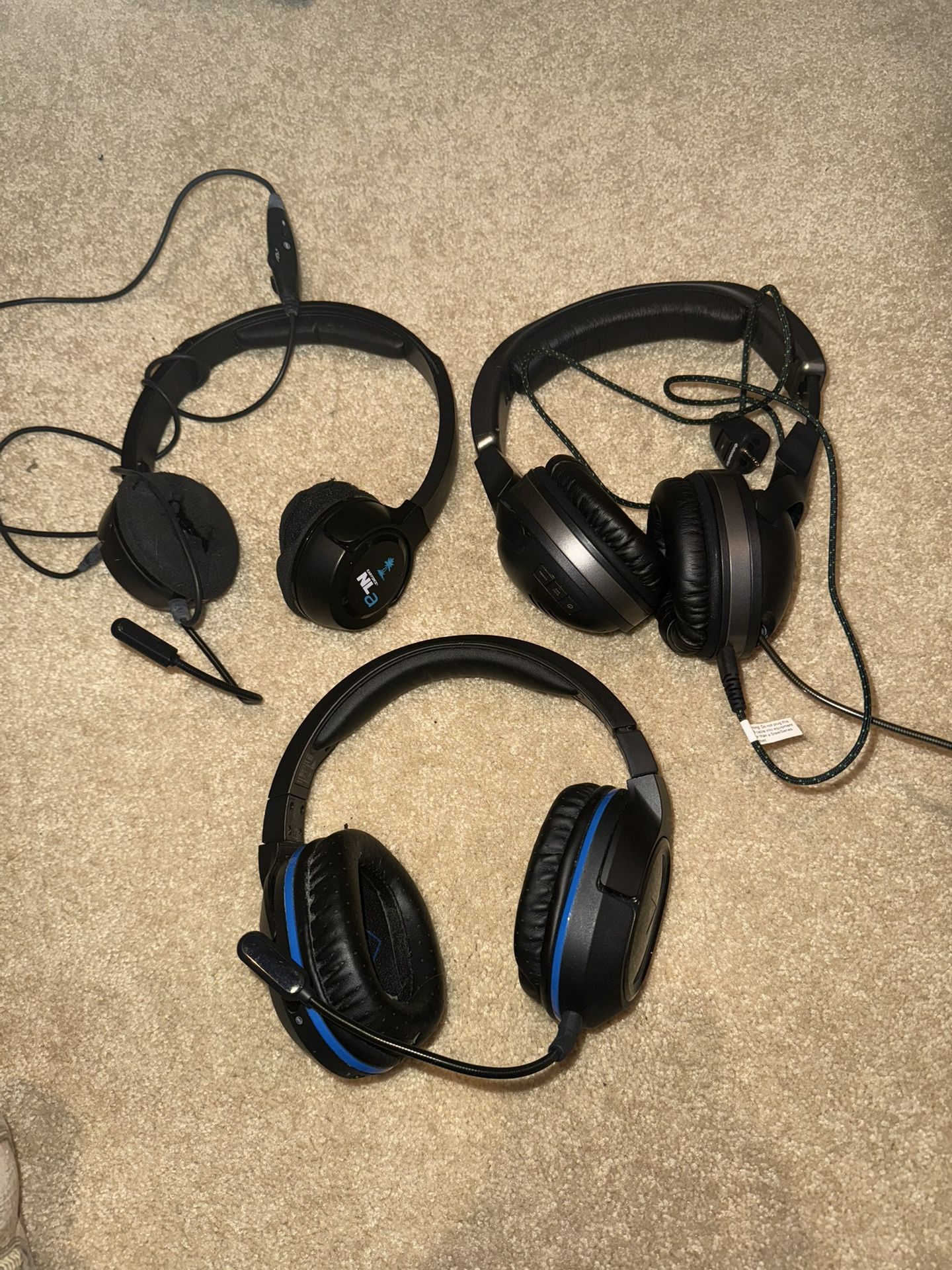 Gaming Headset Lot for Parts – Turtle Beach PX22, NLa & SteelSeries