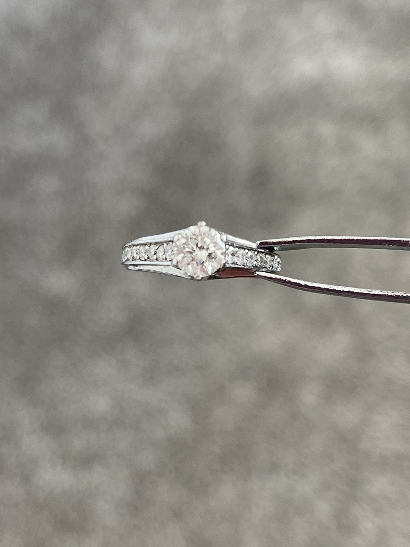 Exquisite .5 Carat Natural Diamond Engagement Ring - White Gold - Timeless Elegance