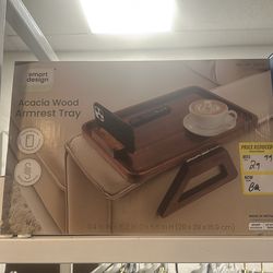 Smart Design Acacia Armrest Tray