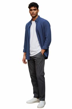 Bar 111 Slim Fit Stretch Blue Men’s Long Sleeve Button Down Size Large 16-16 1/2
