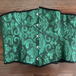 Green Lace-Up Corset