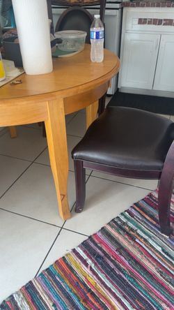 Wooden table 3 chairs