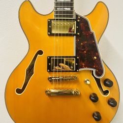 2020 D'Angelico Excel Mini DC - Vintage Natural Electric Guitar