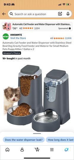 New in box 2pk automatic pet feeder