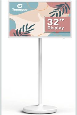 Teamgee 32-Inch Portable Smart Screen on Wheels, Wireless Touch Monitor , Android 13