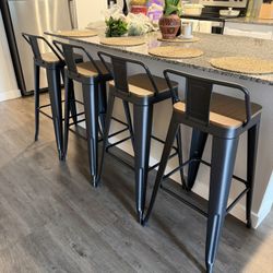 Black Metal Stools