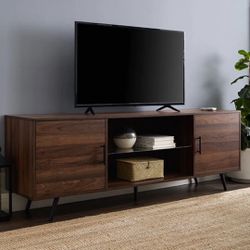 70 Inch Walnut TV Media Stand, Buffet, Storage Cabinet - New in the Box