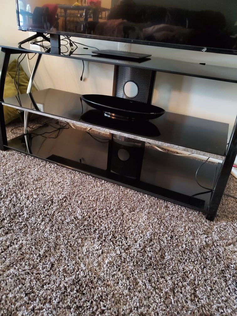 Smoked Glass TV Stand - holds up to 60"