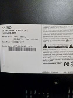 32-in Vizio TV works great