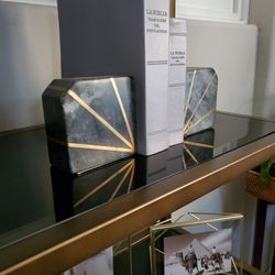 West Elm Grey Marble Bookend