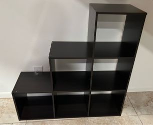 Black 6  Cube Storage organizer Shelf