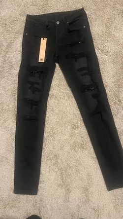 Ksubi Black Distressed Skinny Jeans with Tags