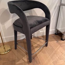 Brand New Counter Top Velvet Stool . Still In The Box 