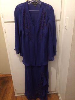 Women’s 2 Piece Blue Formal Dress Size 16W