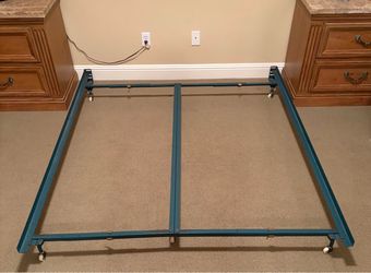 Metal Bed Frame with Wheels