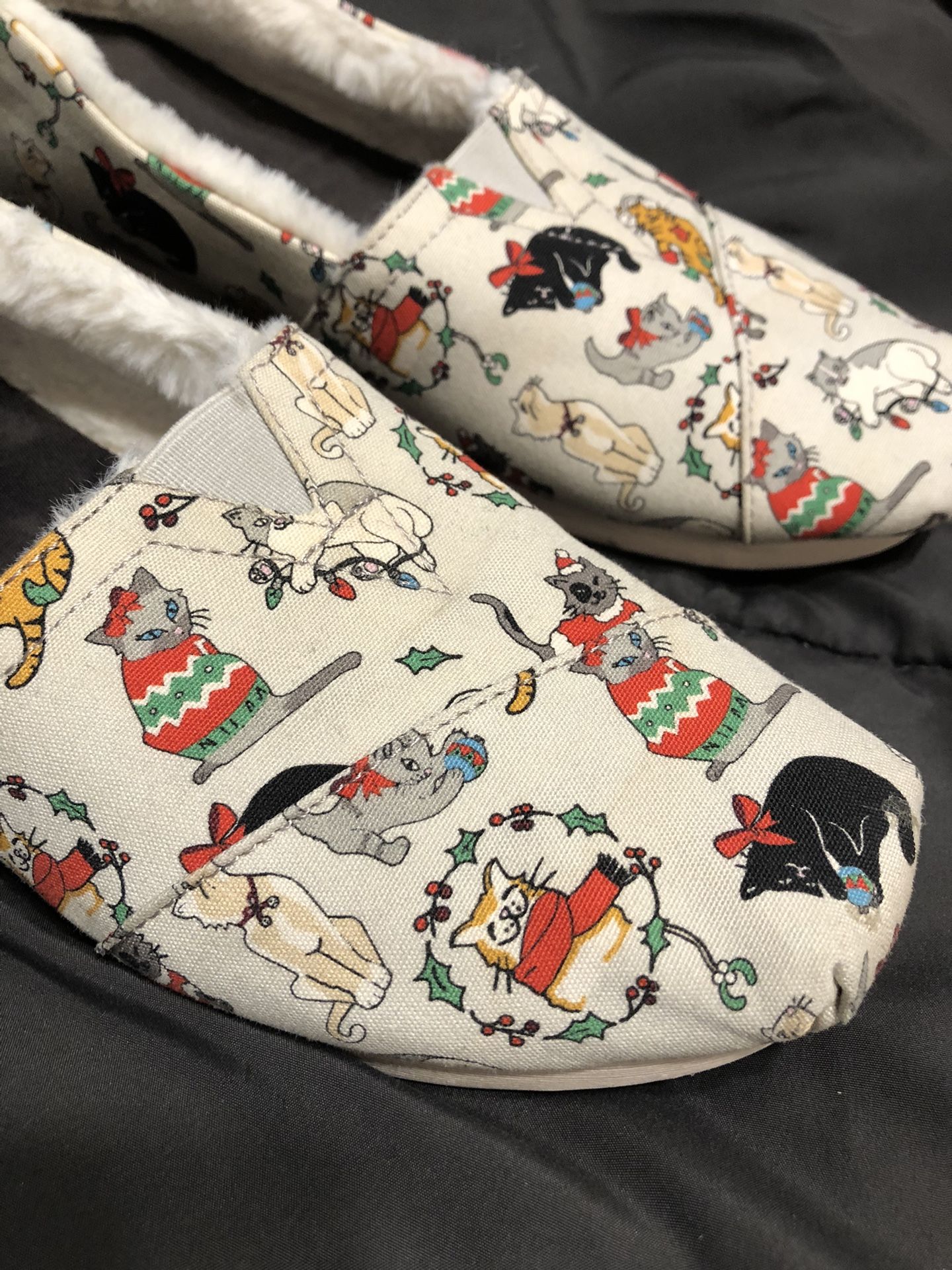 Cat Christmas Toms Shoes